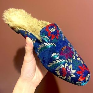 Joie Embroidery Mule Flat